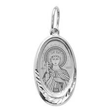Образок нательный серебро Ag 925 «Екатерина» (арт. 13121-155)