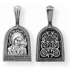 Образок нательный «Богородица (Казанская)» из серебра Ag 925 (арт. 13121-199)