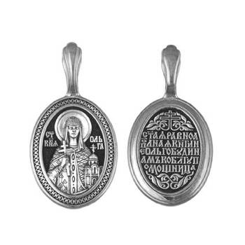 Натальная иконка «Ольга» серебряная Ag 925 (арт. 13121-232)