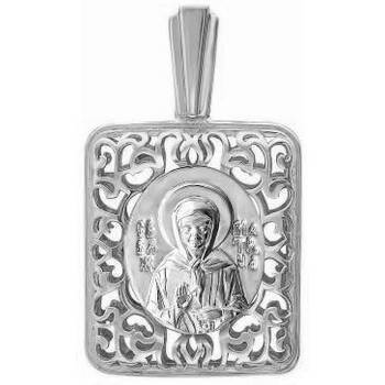 Образок нательный «Богородица (Семистрельная, Умягчение злых сердец)» серебряная Ag 925 (арт. 13121-29)