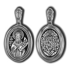 Нательная иконка «святой Арсений Великий» серебряная Ag 925 (арт. 13121-296)