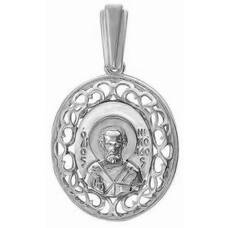 Нательный образок из серебра Ag 925 «Богородица (Семистрельная, Умягчение злых сердец)» (арт. 13121-32)