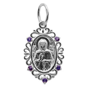 Подвеска серебряная Ag 925 «Богородица (Семистрельная, Умягчение злых сердец)» (арт. 13121-37)