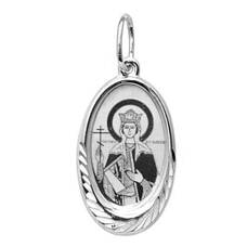 Нательная иконка серебряная Ag 925 «святая равноапостольная царица Елена» (арт. 13121-391)
