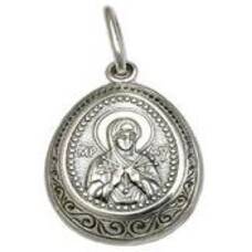 Подвеска «Богородица (Семистрельная, Умягчение злых сердец)» серебряная Ag 925 (арт. 13121-396)