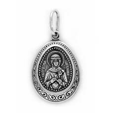 Натальная иконка «Ангелина Сербская» серебро Ag 925 (арт. 13121-401)