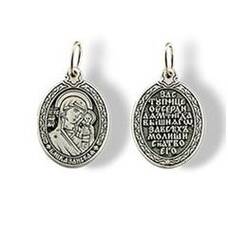 Натальная иконка «Богородица (Казанская)» серебряная Ag 925 (арт. 13121-425)