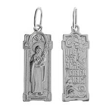 Нательная иконка серебряная Ag 925 «Богородица (Смоленская)» (арт. 13121-437)