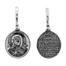 Образок нательный серебро Ag 925 «Богородица (Семистрельная, Умягчение злых сердец)» (арт. 13121-482)
