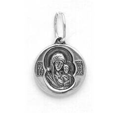 Образок нательный «Богородица (Казанская)» серебряная Ag 925 (арт. 13121-483)