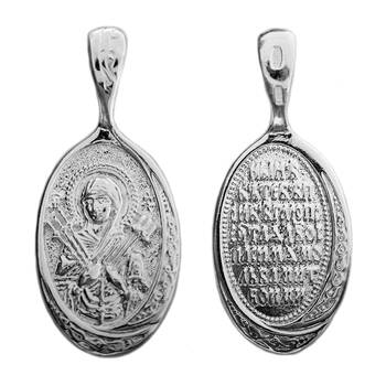 Натальная иконка «Богородица (Семистрельная, Умягчение злых сердец)» из серебра Ag 925 (арт. 13121-491)