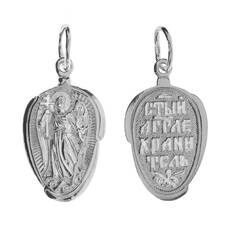 Образок нательный из серебра Ag 925 «Ангел-Хранитель» (арт. 13121-595)