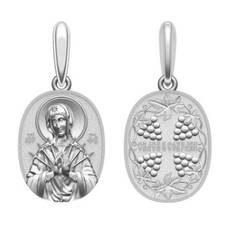 Нательный образок «Богородица (Семистрельная, Умягчение злых сердец)» серебряная Ag 925 (арт. 13121-622)