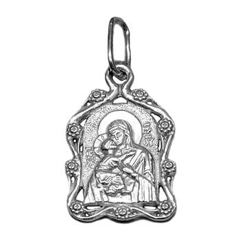 Натальная иконка «Богородица (Владимирская)» серебряная Ag 925 (арт. 13121-635)