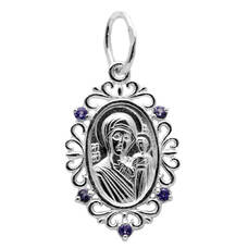 Нательный образок «Богородица (Казанская)» серебро Ag 925 (арт. 13121-652)