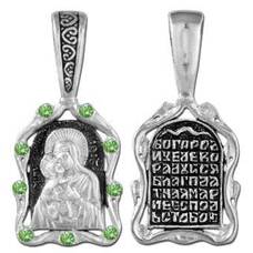 Нательный образок «Богородица (Владимирская)» из серебра Ag 925 (арт. 13121-74)