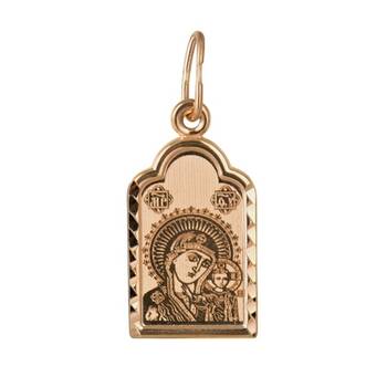 Нательный образок из серебра Ag 925 «Богородица (Казанская)» (арт. 13122-215)