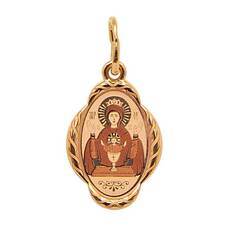 Образок нательный «Богородица (Неупиваемая чаша)» серебряная Ag 925 (арт. 13122-221)