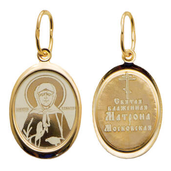 Образок нательный серебряная Ag 925 «Матрона Московская» (арт. 13122-304)