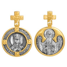Образок нательный серебряная Ag 925 «Екатерина» (арт. 13122-43)