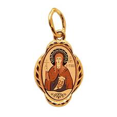 Подвеска золотая Au 585 «Богородица (Тихвинская)» (арт. 13123-1)