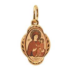 Образок золотая Au 585 «Богородица (Тихвинская)» (арт. 13123-14)