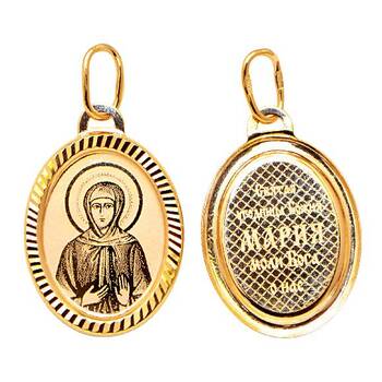 Образок из золота Au 585 «праведная Мария Вифанская» (арт. 13123-47)