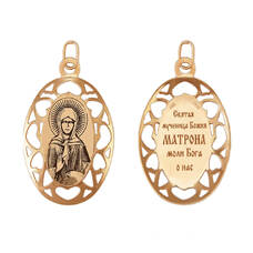 Подвеска золотая Au 585 «Матрона Московская» (арт. 13123-56)