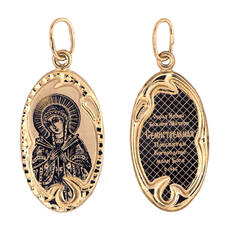 Подвеска золотая Au 585 «Богородица (Семистрельная, Умягчение злых сердец)» (арт. 13123-61)