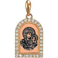 Нательная иконка золотая Au 585 «Богородица (Казанская)» (арт. 13123-70)