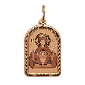 Образок из золота Au 585 «Богородица (Неупиваемая чаша)» (арт. 13123-9)