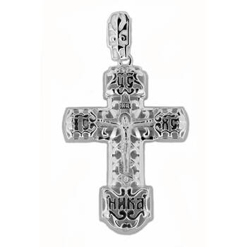 Крестик нательный из серебра «Спаси и сохрани» (арт. 13111-1011)