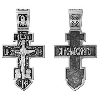 Крест нательный из серебра (арт. 13111-105)