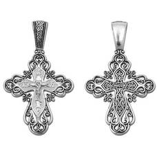 Крест православный серебряный мужской 13111-116