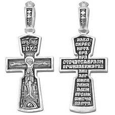 Мужской православный крест из серебра 13111-117