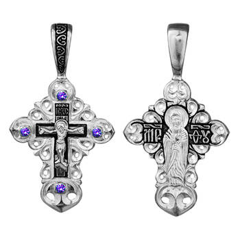 Крестик серебро «Богородица» (арт. 13111-124)
