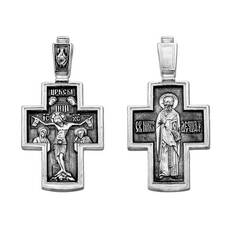 Серебряный православный крест для мужчины 13111-135