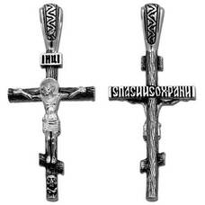 Крест православный серебряный мужской 13111-138
