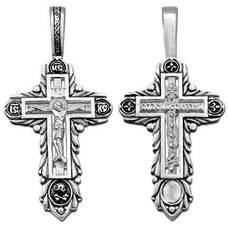 Крест православный серебряный мужской 13111-140