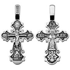 Серебряный православный крест для мужчины 13111-143