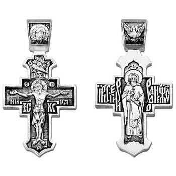 Крест серебряный «Сергий Радонежский» (арт. 13111-162)