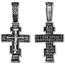 Серебряный православный крестик для женщины 13111-163