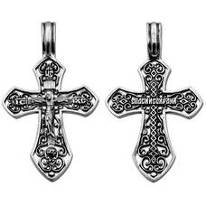 Женский православный крест из серебра 13111-169