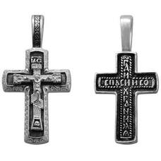 Женский православный крест из серебра 13111-183