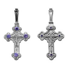 Женский крестик из серебра 13111-184