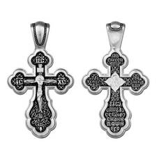 Серебряный православный крест для мужчины 13111-189