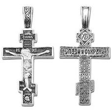 Крестик православный из серебра (арт. 13111-19)