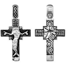 Христианский женский крестик из серебра 13111-192