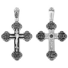 Серебряный православный крест для мужчины 13111-193