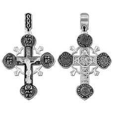 Женский крестик из серебра 13111-196